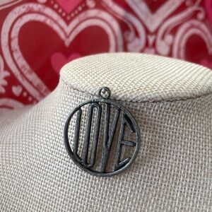 Vintage Silver tone Love Pendant